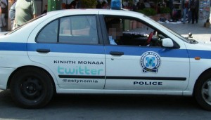 Police Car with Twitter logo